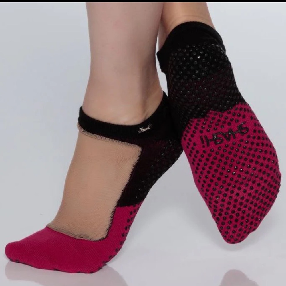 Stylish Black and Pink Women's Socks